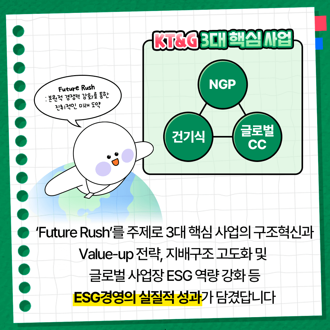 KT&G, ESG 경영 우수 성과 담은 '2024 KT&G 리포트' 발간