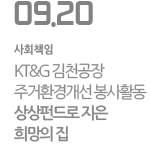 김천공장 주거환경개선 봉사활동, 상상펀드로 지은 희망의 집