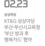 KT&G 상상마당 부산, &#39;부산 방과 후 행복카드&#39;협약